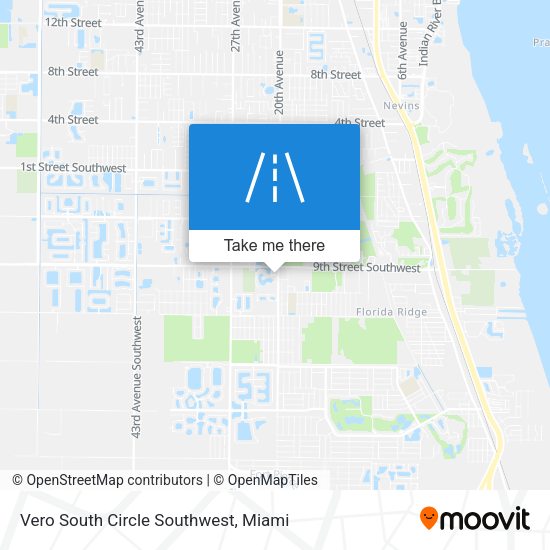 Vero South Circle Southwest map