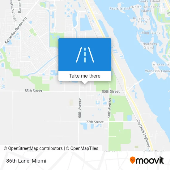 86th Lane map