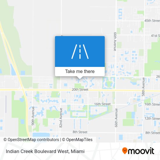 Mapa de Indian Creek Boulevard West