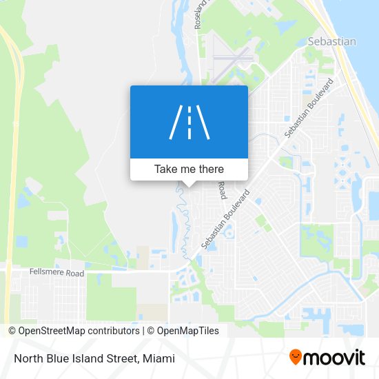 North Blue Island Street map