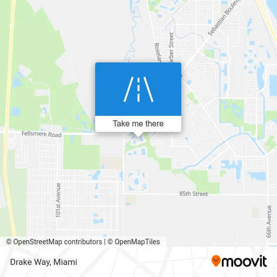Drake Way map