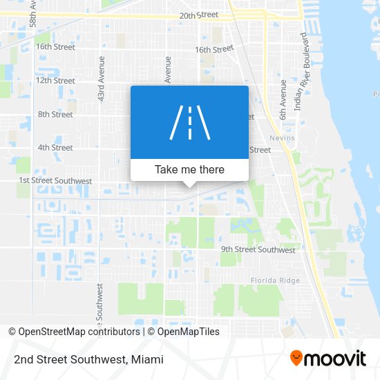Mapa de 2nd Street Southwest
