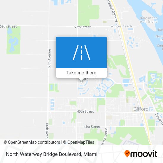 Mapa de North Waterway Bridge Boulevard
