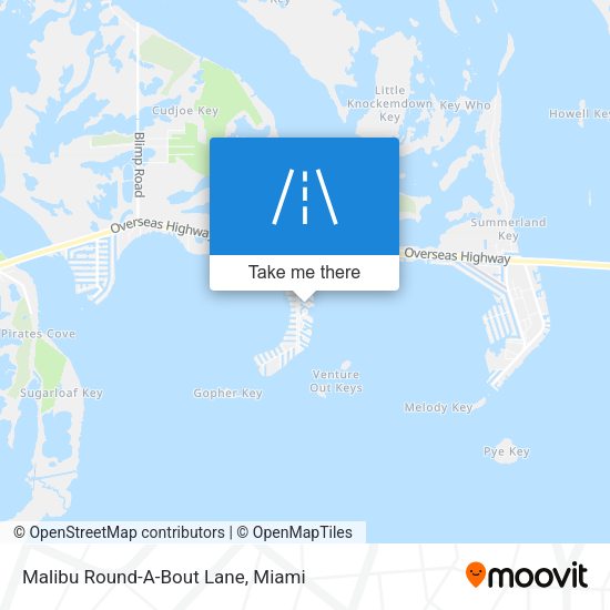 Malibu Round-A-Bout Lane map