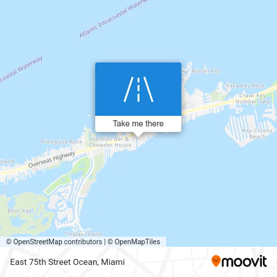 East 75th Street Ocean map