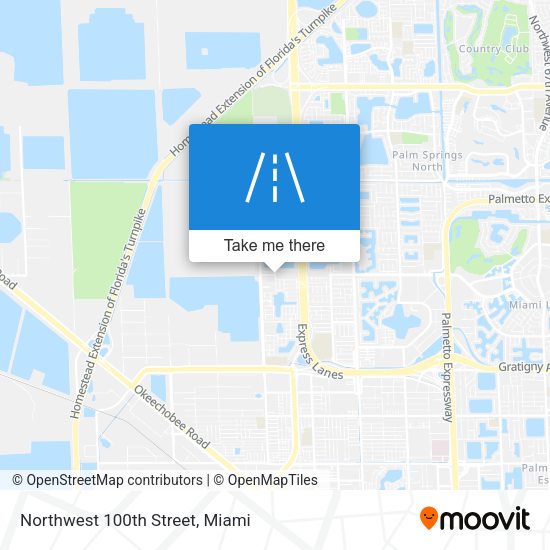 Northwest 100th Street map