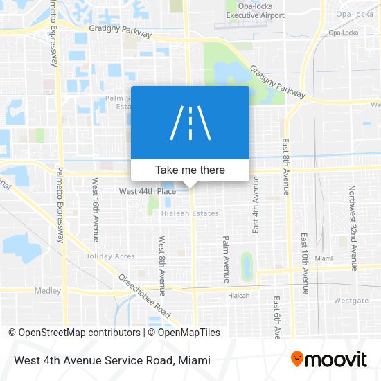 West 4th Avenue Service Road map