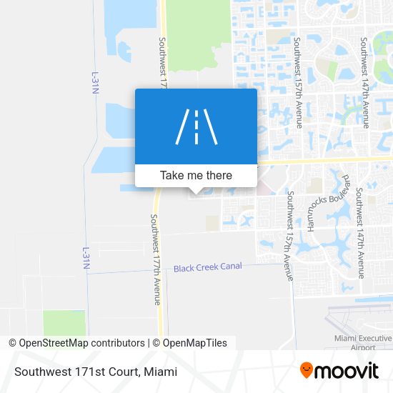 Southwest 171st Court map