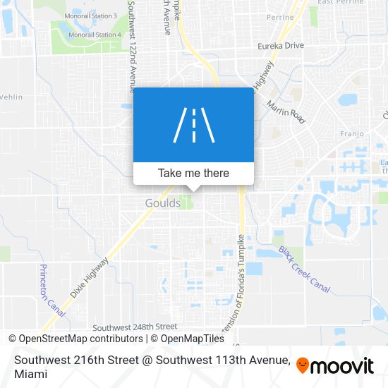 Southwest 216th Street @ Southwest 113th Avenue map