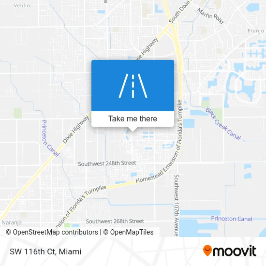 SW 116th Ct map