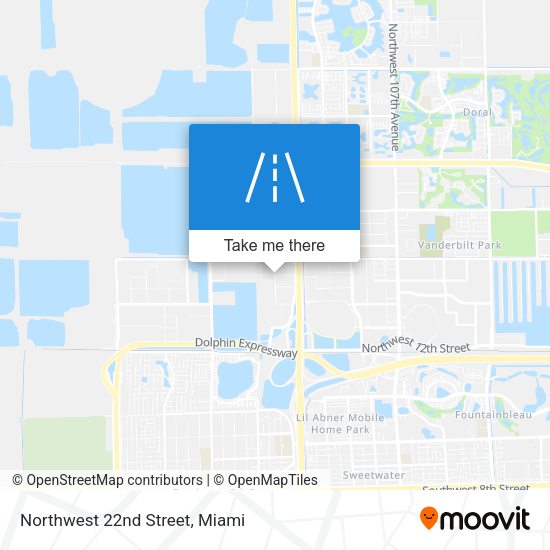 Northwest 22nd Street map