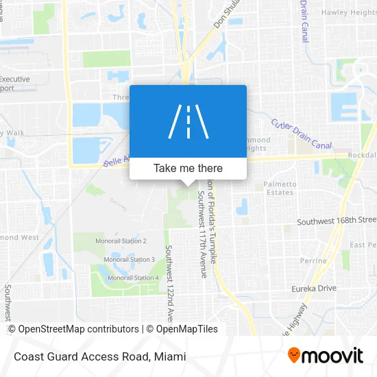 Coast Guard Access Road map