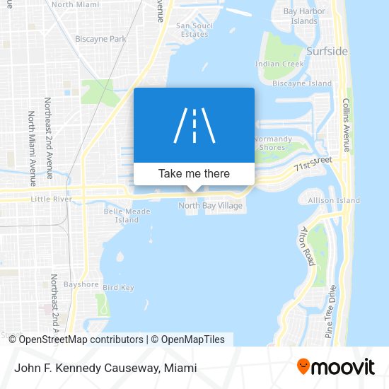 Mapa de John F. Kennedy Causeway