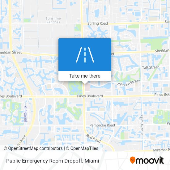 Mapa de Public Emergency Room Dropoff