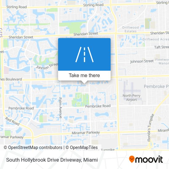 South Hollybrook Drive Driveway map