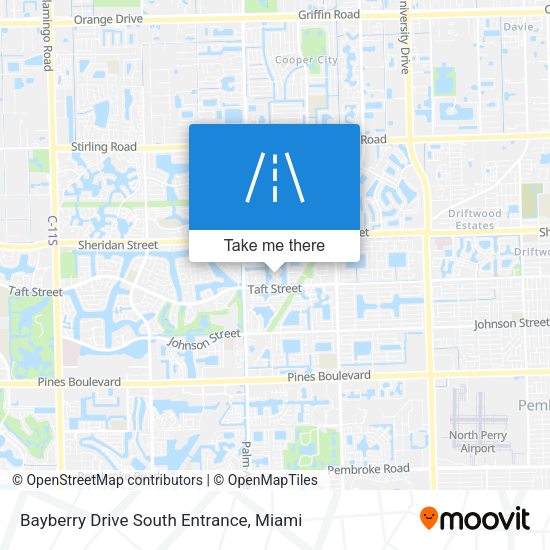 Mapa de Bayberry Drive South Entrance