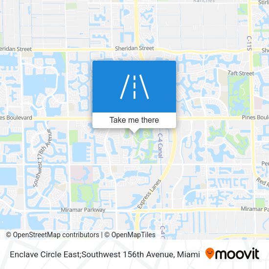Enclave Circle East;Southwest 156th Avenue map