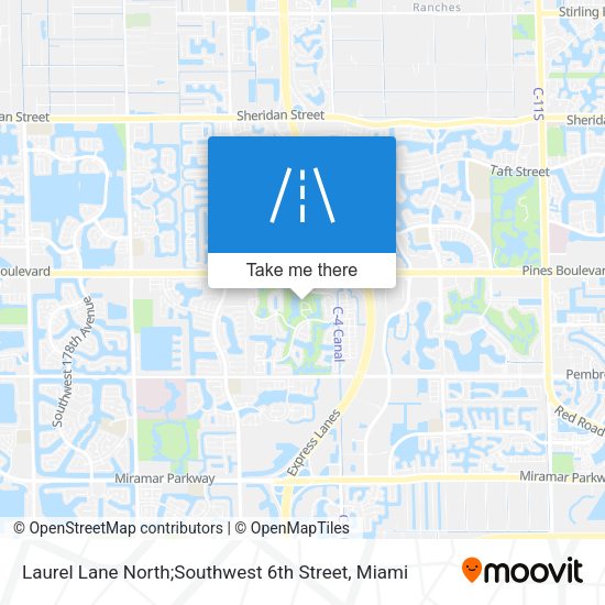 Mapa de Laurel Lane North;Southwest 6th Street