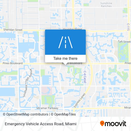 Mapa de Emergency Vehicle Access Road