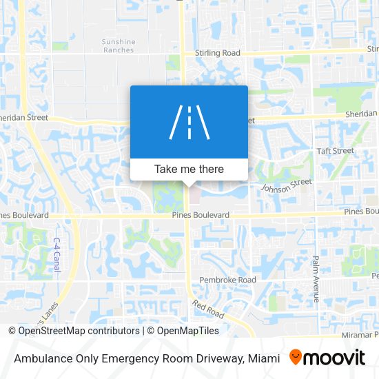 Mapa de Ambulance Only Emergency Room Driveway