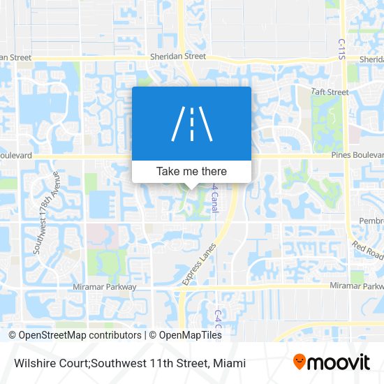 Wilshire Court;Southwest 11th Street map