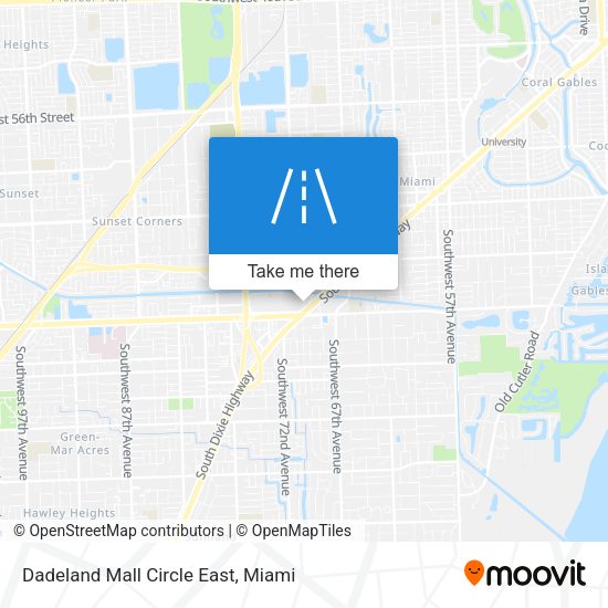 Mapa de Dadeland Mall Circle East