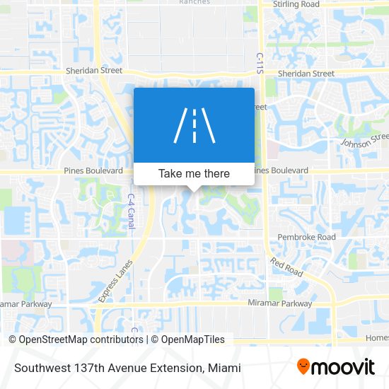 Mapa de Southwest 137th Avenue Extension