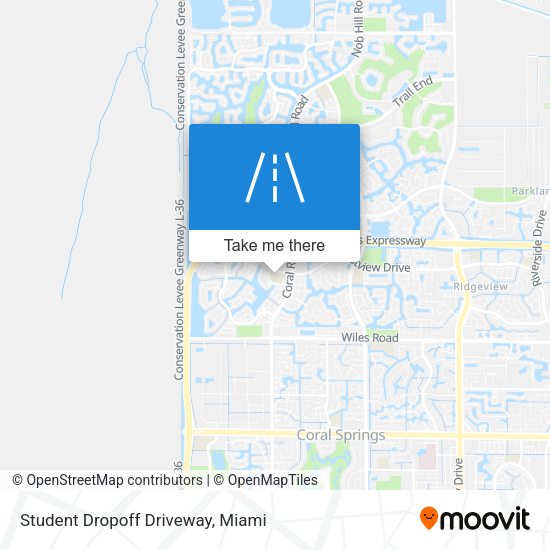 Mapa de Student Dropoff Driveway