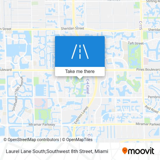 Laurel Lane South;Southwest 8th Street map