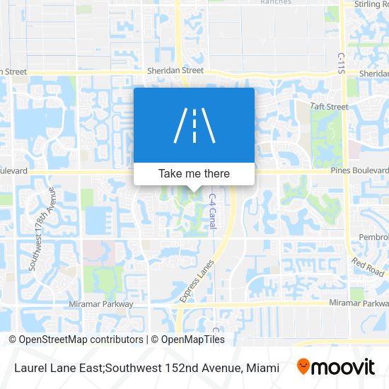 Laurel Lane East;Southwest 152nd Avenue map