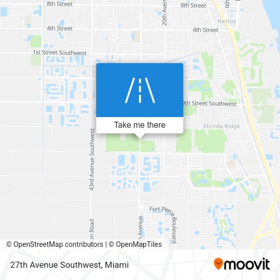 27th Avenue Southwest map