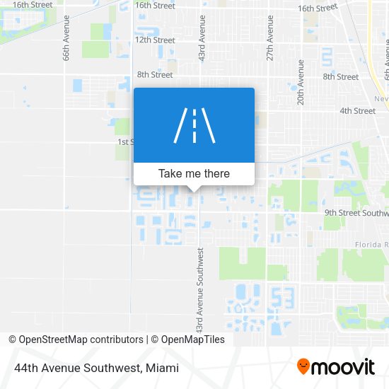 44th Avenue Southwest map