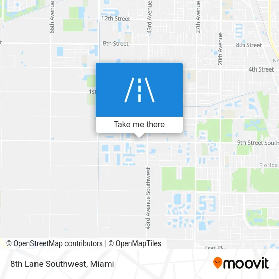 8th Lane Southwest map