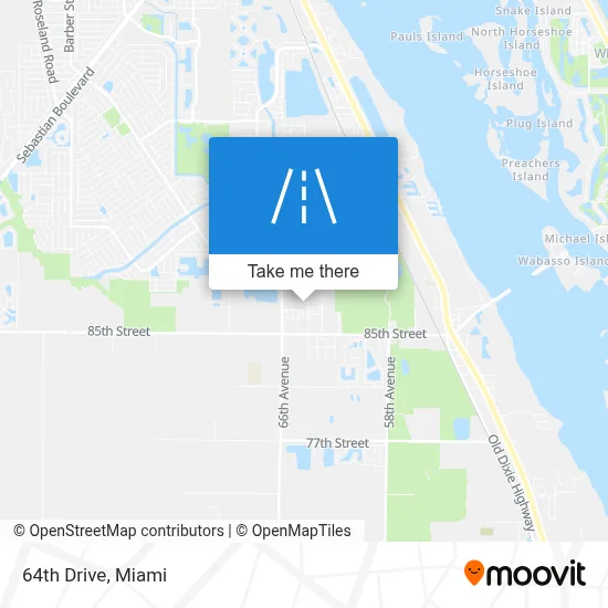 64th Drive map