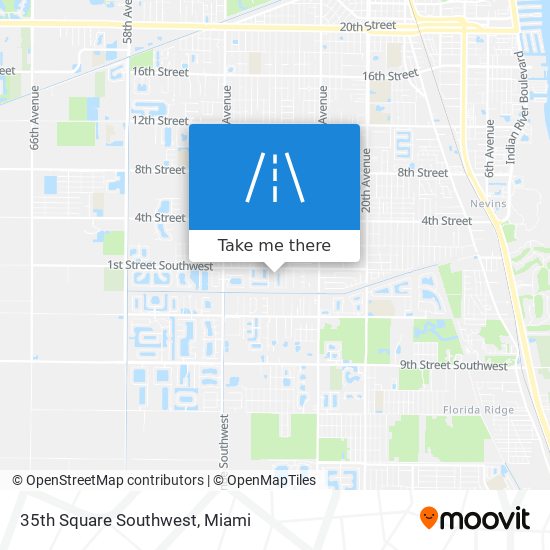 Mapa de 35th Square Southwest