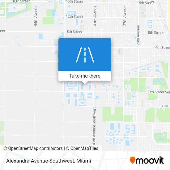 Alexandra Avenue Southwest map