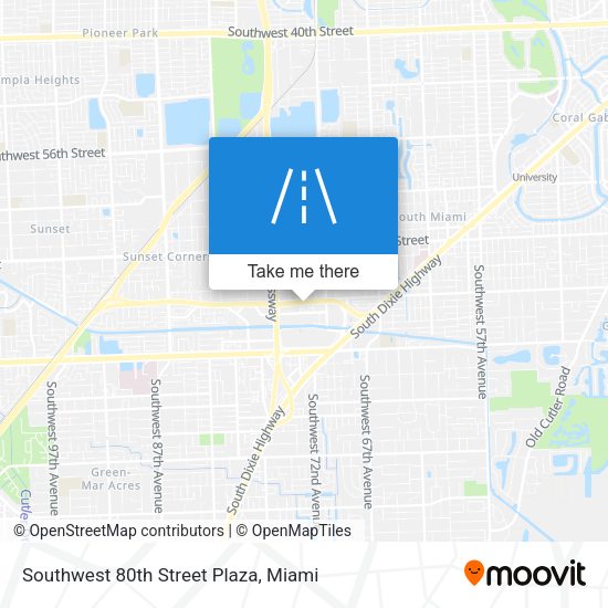 Southwest 80th Street Plaza map