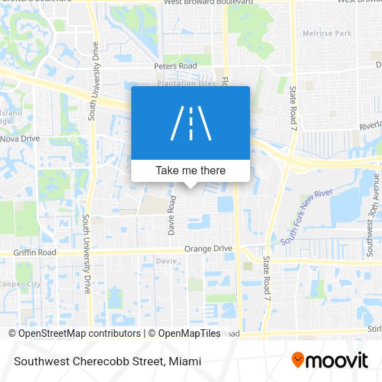 Southwest Cherecobb Street map