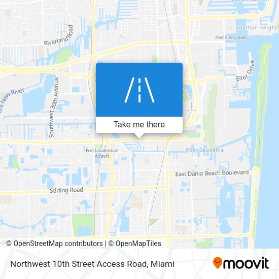 Northwest 10th Street Access Road map