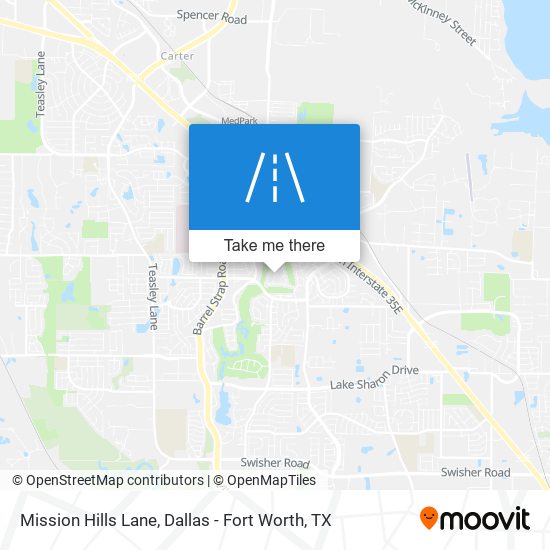 Mission Hills Lane map