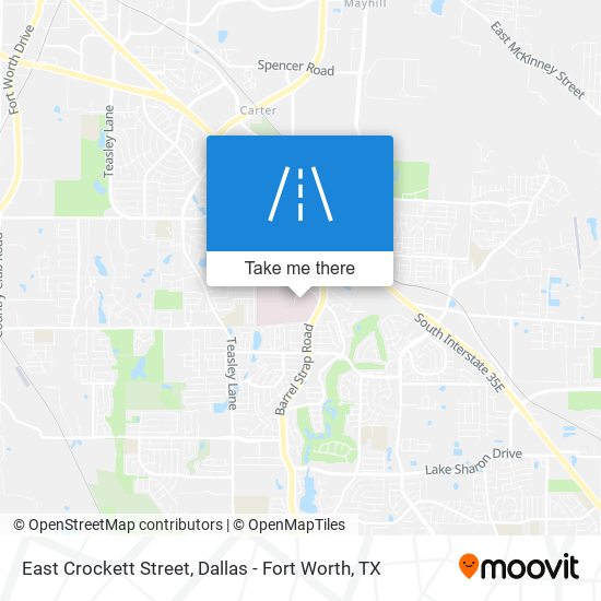 Mapa de East Crockett Street