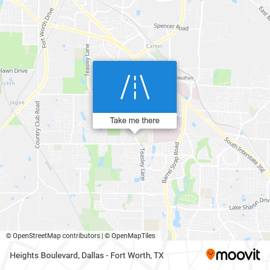 Heights Boulevard map