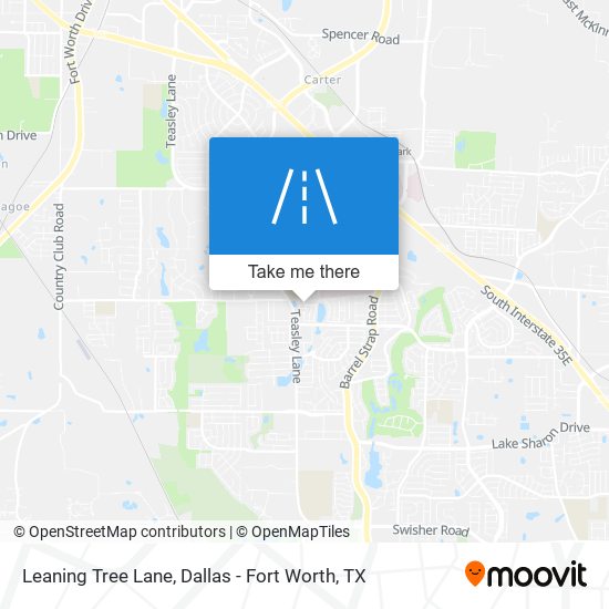 Leaning Tree Lane map