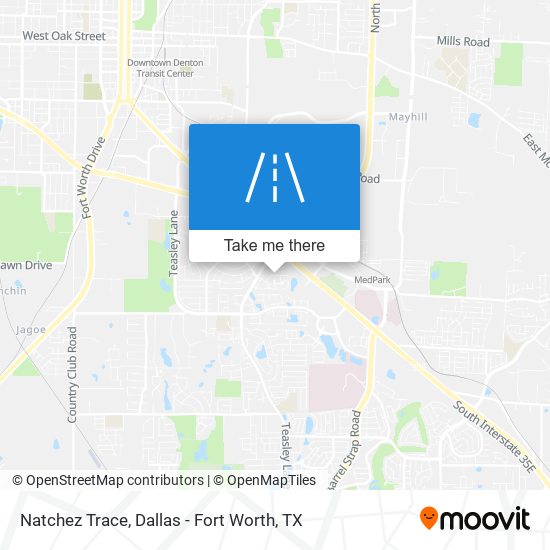 Mapa de Natchez Trace