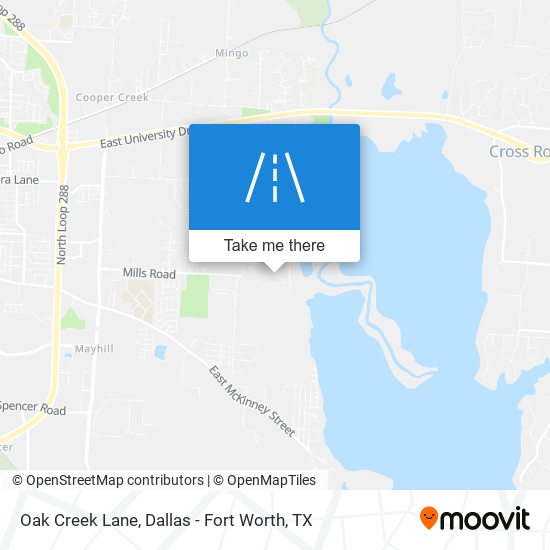 Oak Creek Lane map