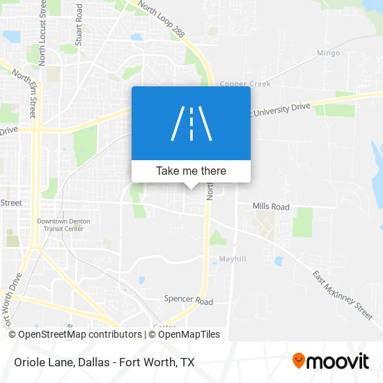 Oriole Lane map