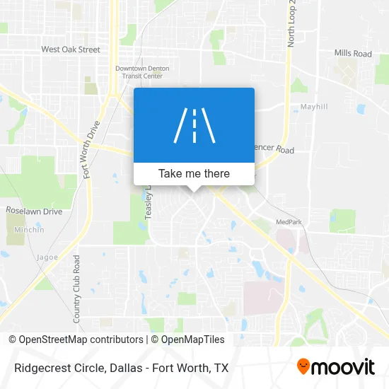 Ridgecrest Circle map