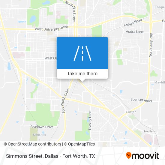 Simmons Street map