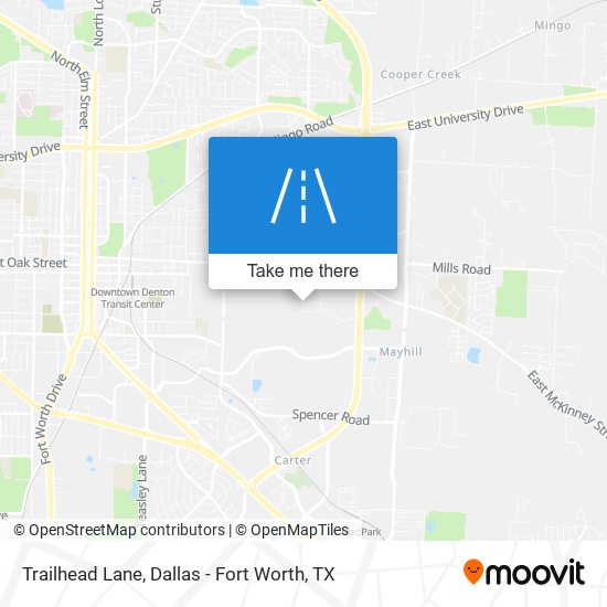 Trailhead Lane map