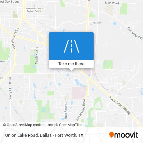 Union Lake Road map